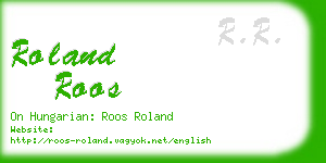 roland roos business card